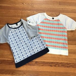 J. Crew size small short sleeve shirts lot of 2